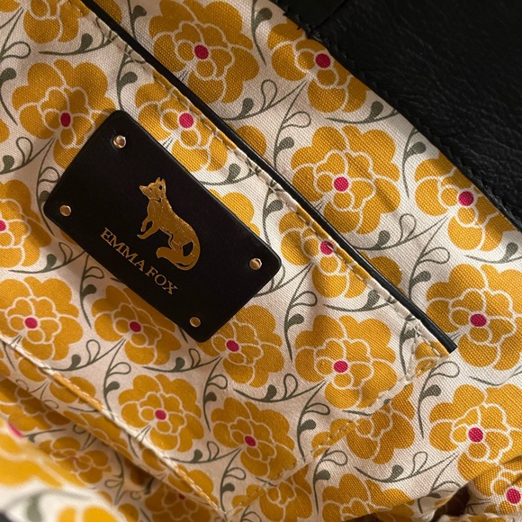 Emma Fox XL leather bag with zebra print inset zipper sides - Picture 6 of 7